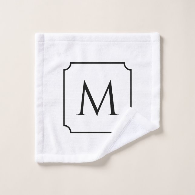 Salle de bain de luxe personnalisée avec monogramm (Gant de toilette)