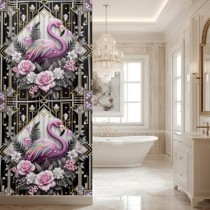 Salle de bain de luxe   Rideau de douche flamant A
