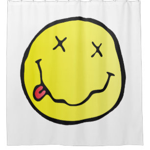 salle de bain émoji grunge rideau de douche