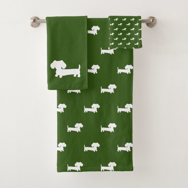 Salle de bain en Dachshund 3 pièces Forest Green (En situation)
