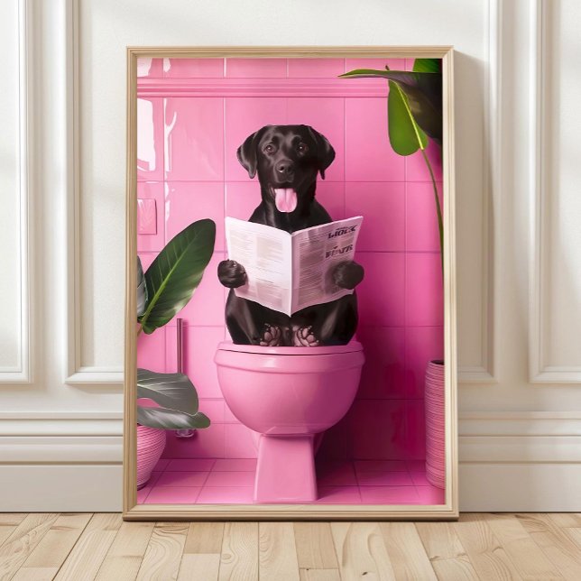 Salle de bain Impression Labrador Noir Affiches Dr (Créateur téléchargé)