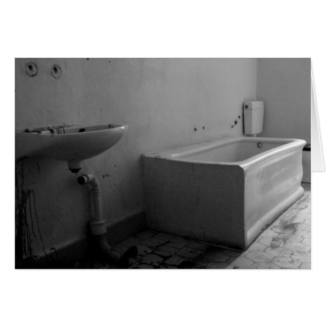 Salle de bain (noir et blanc) (Devant Horizontal)