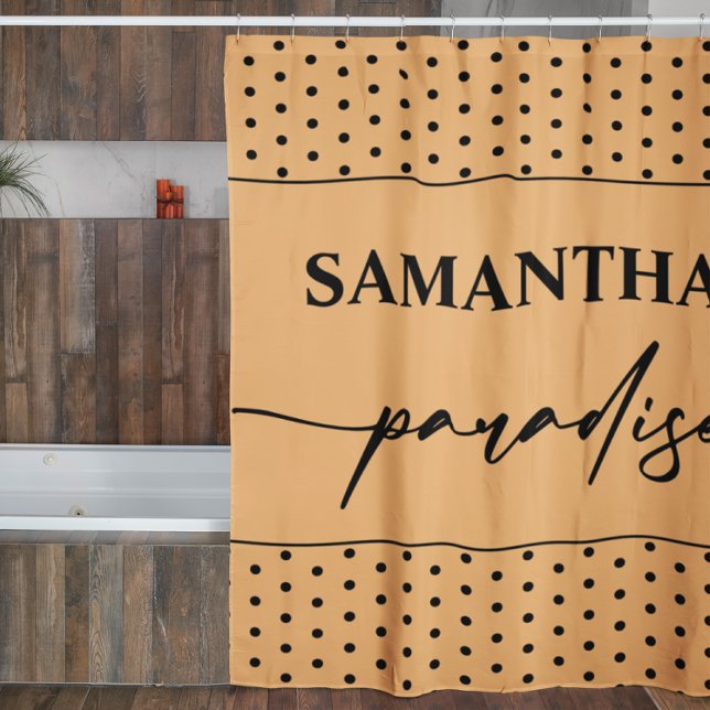 Salle de bain Orange personnalisée Rideau de douch (Créateur téléchargé)