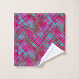 Salle De Bain Tartan Rose Purple Aqua Plaid