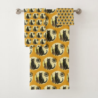 Salle de bain vintage Halloween Décor Black Cat Sp