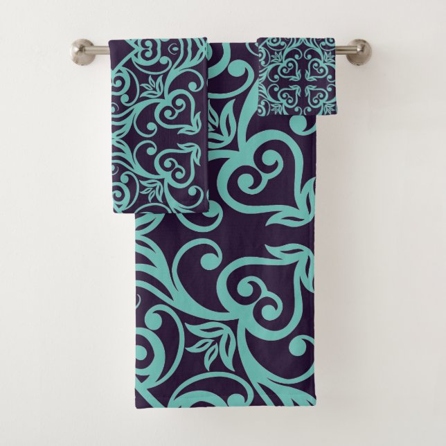SALLE DE BAINS ABSTRAITE DE STYLE NOIR AQUA (En situation)