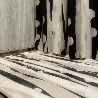 Salle De Bains Moderne Noire Et Blanc Tapis Bain M