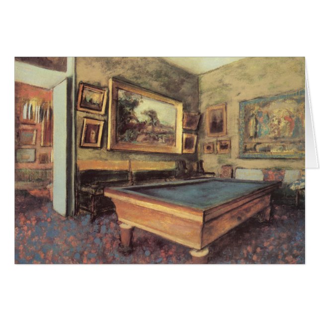 Salle de billard à Menil Hubert par Edgar Degas (Devant horizontal)