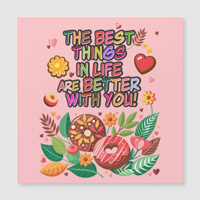 Salle de classe Saint-Valentin Boho Donuts et fleu (Devant)