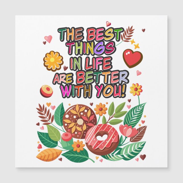 Salle de classe Saint-Valentin Boho Donuts et fleu (Devant)