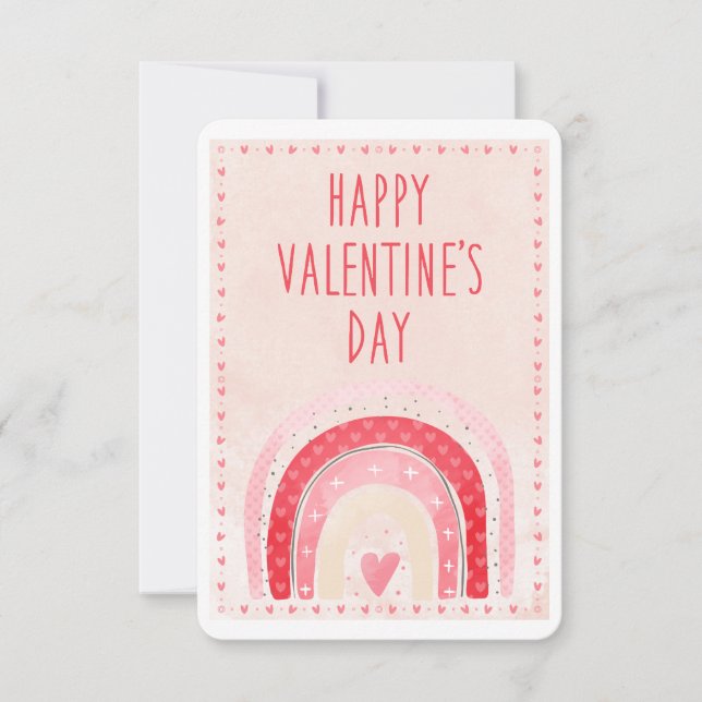 Salle de classe Valentines Enfants Rose Rainbow He (Devant)