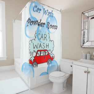 Salle de douche rideau en poudre