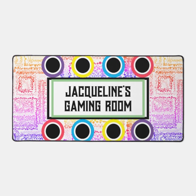 Salle de jeux pour filles rose pourpre cercles éto (Recto)