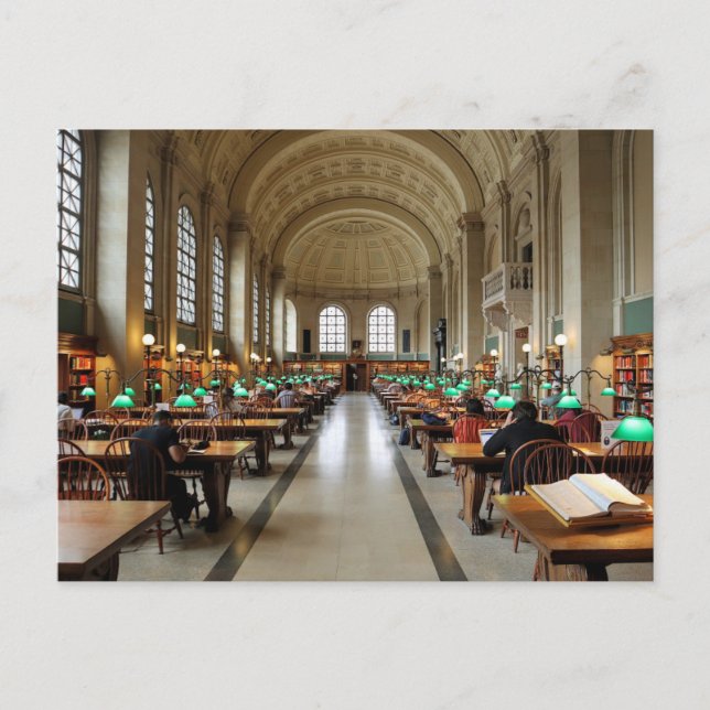 Salle de lecture Boston Massachusetts Carte postal (Devant)