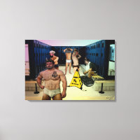 Salle de verrouillage Satyr sur toile enveloppée