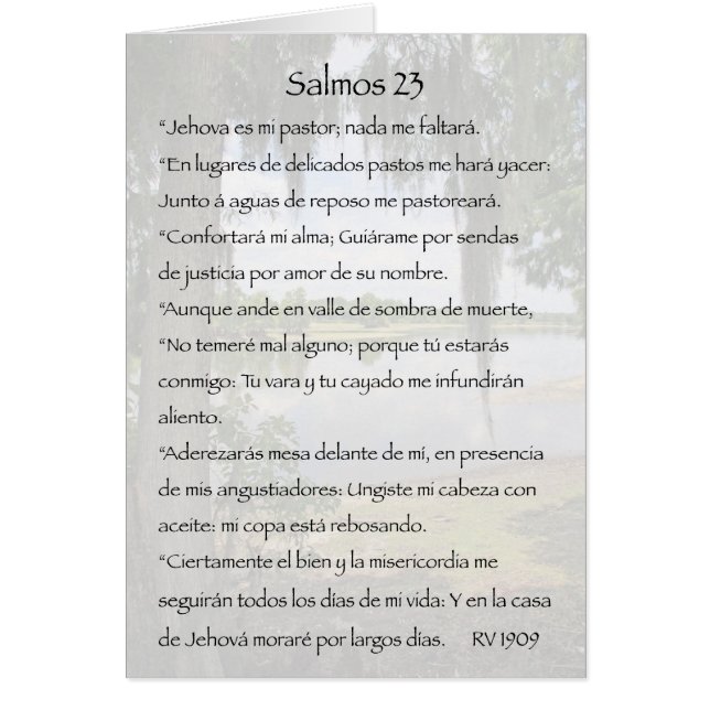 Salmos 23 Carta (Devant)