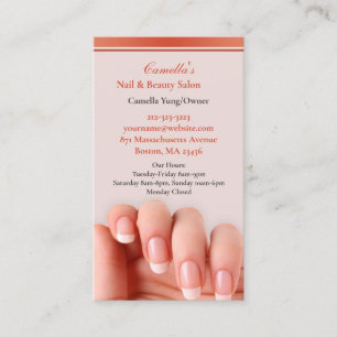 Salon à ongles avec Carte de visite de rendez-vous