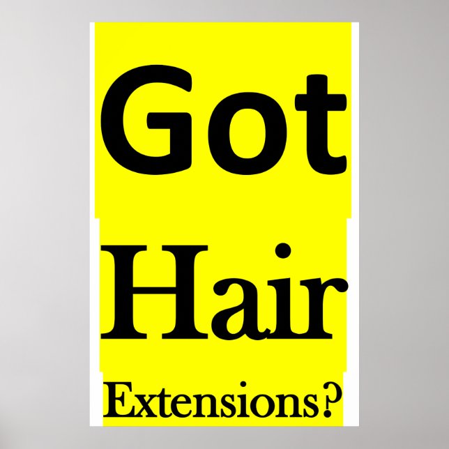 Salon Barbershop Affiches Vous avez des extensions (Devant)