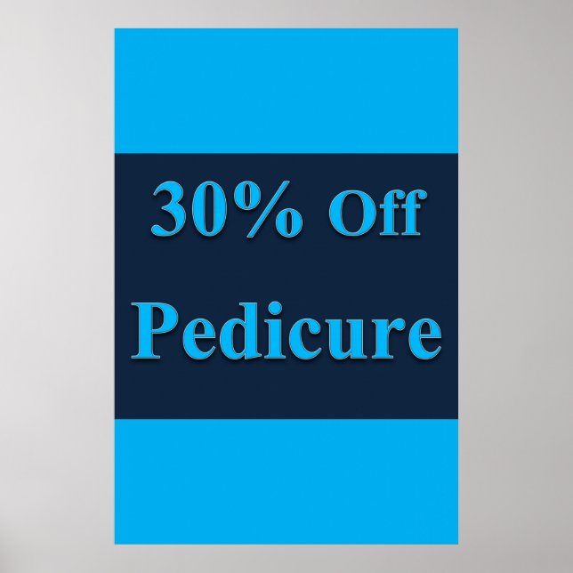 Salon Barbershop Posters 30% Off Pedicure (Devant)