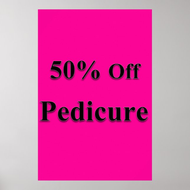 Salon Barbershop Posters 50% Off Pedicure Pink (Devant)
