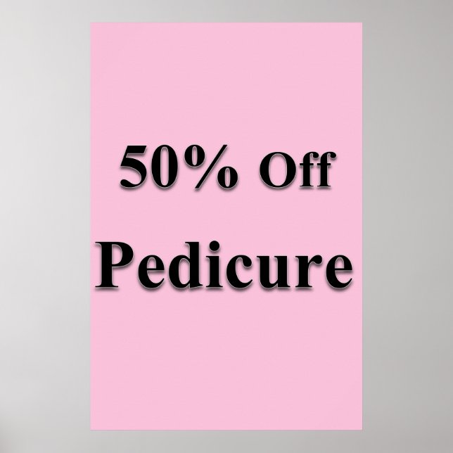 Salon Barbershop Posters 50% Off Pedicure Pink (Devant)