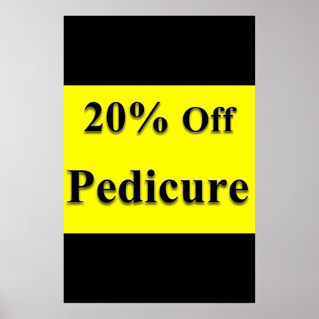 Salon Barbershop Posters Combo 20% Off Pedicure (Devant)