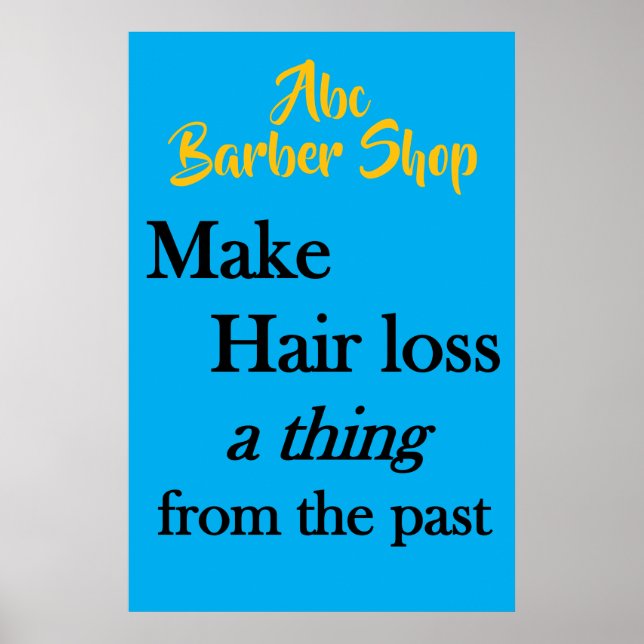 Salon Barbershop Posters Hair Loss  (Devant)