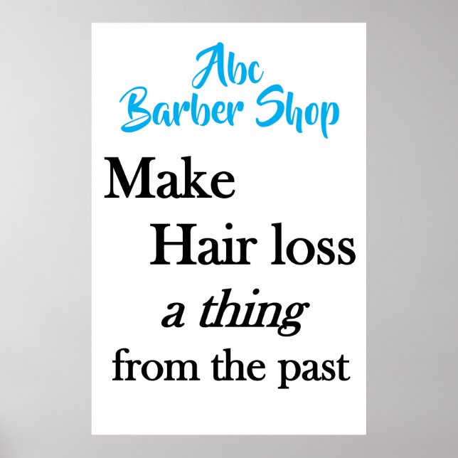 Salon Barbershop Posters Hair Loss  (Devant)