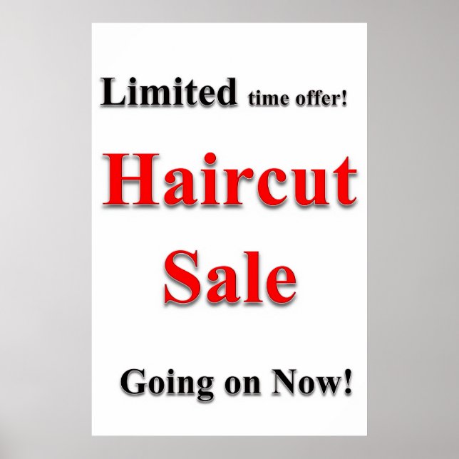 Salon Barbershop Posters Haircut Sale (Devant)