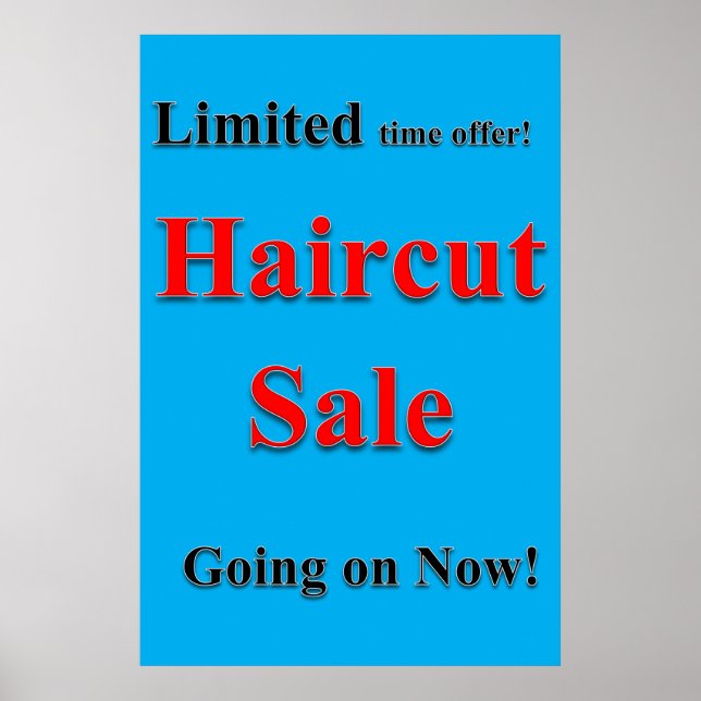 Salon Barbershop Posters Haircut Sale (Devant)