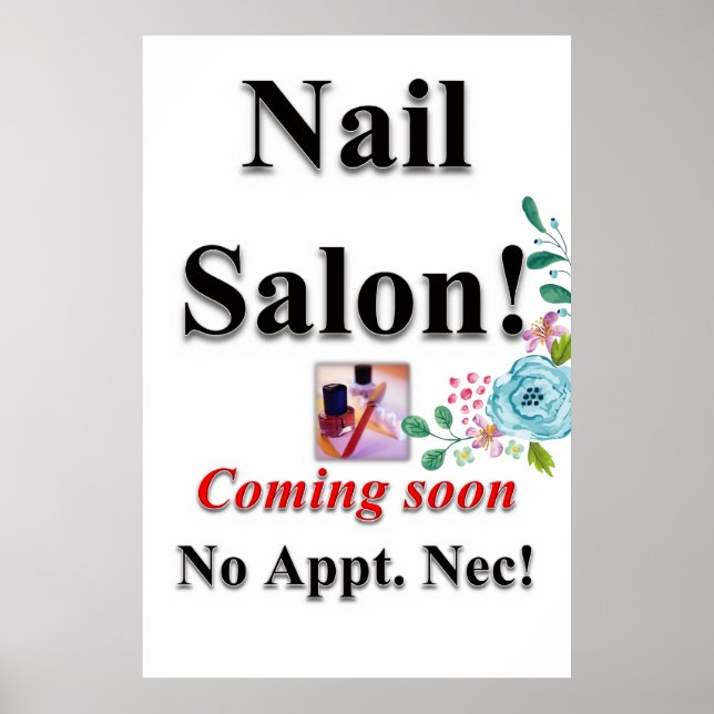 Salon Barbershop Posters Nail Salon (Devant)