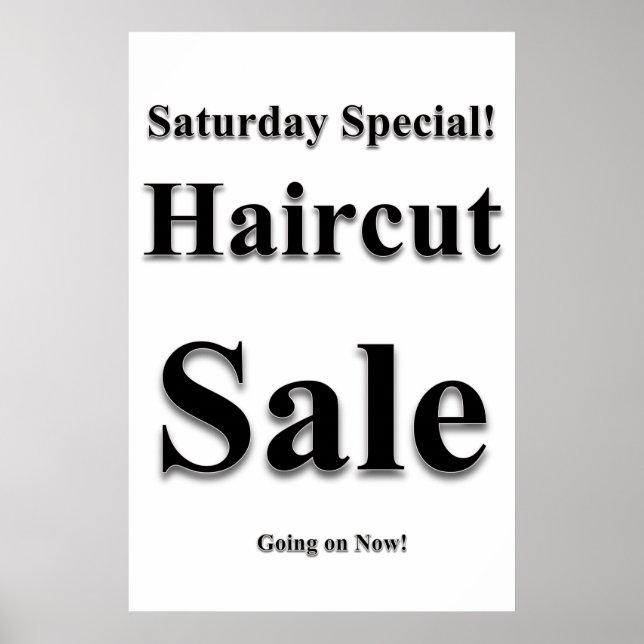 Salon Barbershop Posters Saturday Haircut Sale  (Devant)