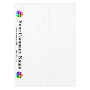 Salon blanc Nappe Logo personnalisé Commerce