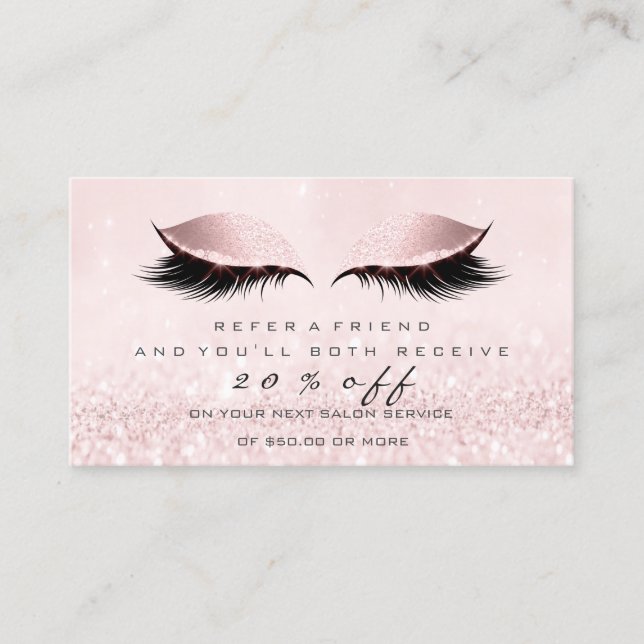 Salon Carte de référence Maquillage rose Princesse (Devant)