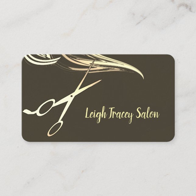 Salon, Coiffeuse, Cosmetologie, Carte de visite (Devant)
