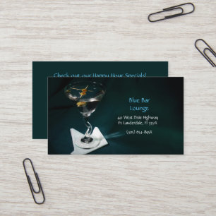 Salon Dark Green Martini Bar Carte de visite