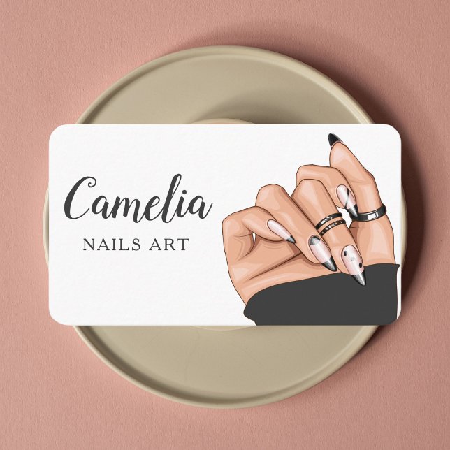 Salon d'artiste de ongles moderne Qr Code Carte de (Créateur téléchargé)