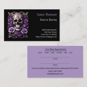 Salon d'artiste tatouage Carte de visite