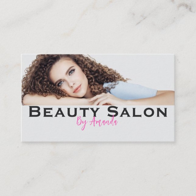 Salon de beauté Carte de visite (Devant)
