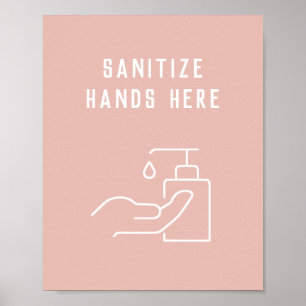 Salon de beauté Hygiène Sanitize Your Hands Poster