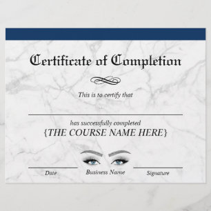 Salon de beauté Marine Marbre Certificat d'achèvem