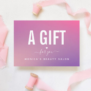 Salon de beauté moderne tendance rose dégradé Joli