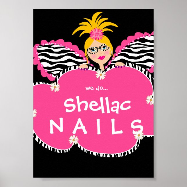 Salon de beauté Nails mignon Fairy Fashion Poster  (Devant)