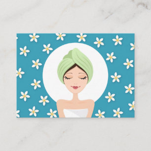 Salon de beauté ou carte de visite spa - bleu tur