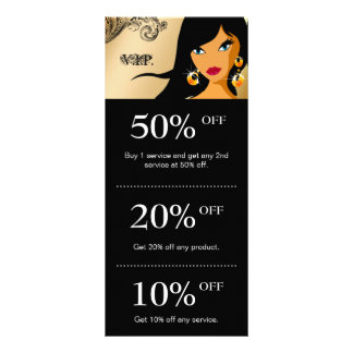 Salon de cheveux Cartes de marketing Gold Eyelash 