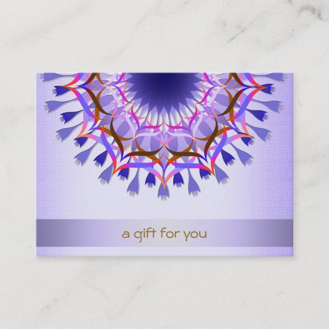 Salon de cheveux Lotus et certificat cadeau Spa (Devant)