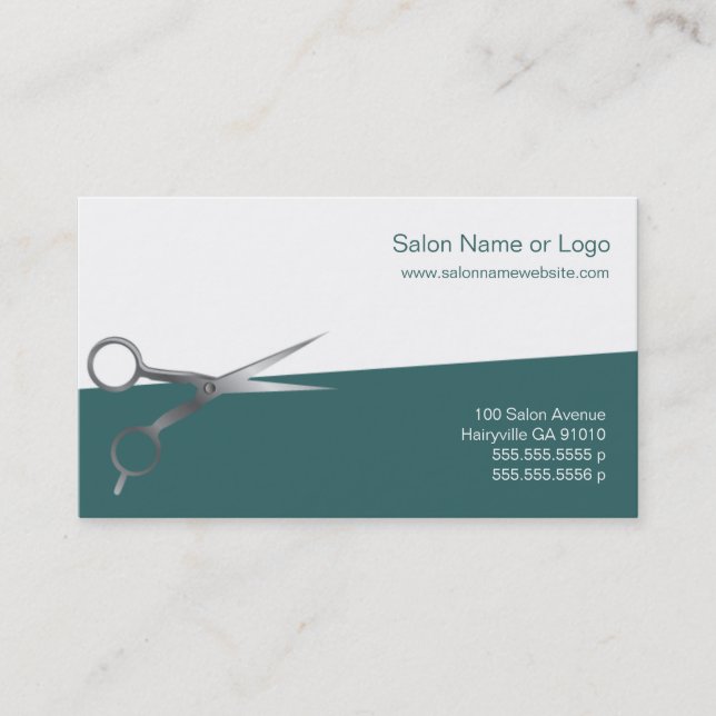 Salon de coiffure Business et cartes à coupons (Devant)