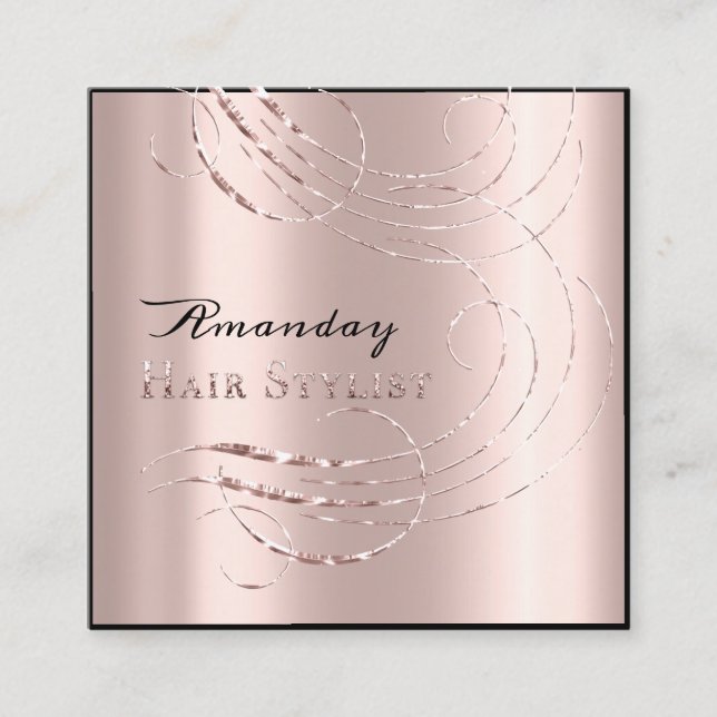 Salon de coiffure - Carte de rendez-vous Rose rose (Devant)
