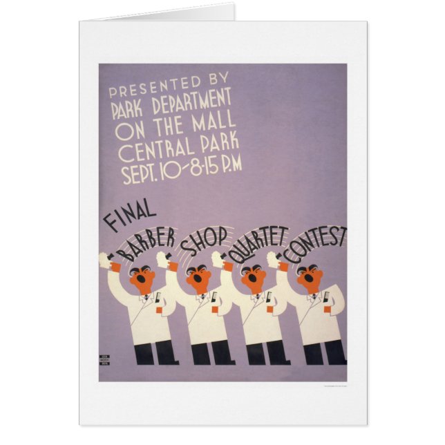 Salon de coiffure de Central Park WPA 1937 (Devant)