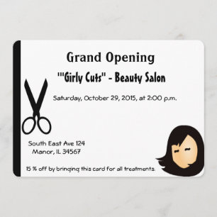 Salon de coiffure Invitation d'ouverture